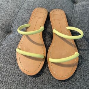 Dolce Vita Darla Yellow Sandals Size 7 Minimalist Slip-On
